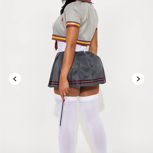 Gray and Red Schoolgirl/ Castings Spells/Harry Potter costume Halloween - Picture 4 of 7